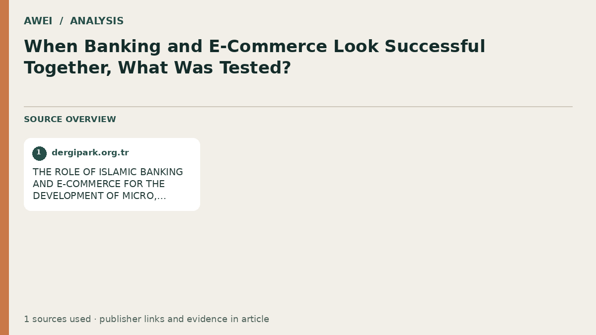 Source overview for When Banking and E-Commerce Look Successful Together, What Was Tested?